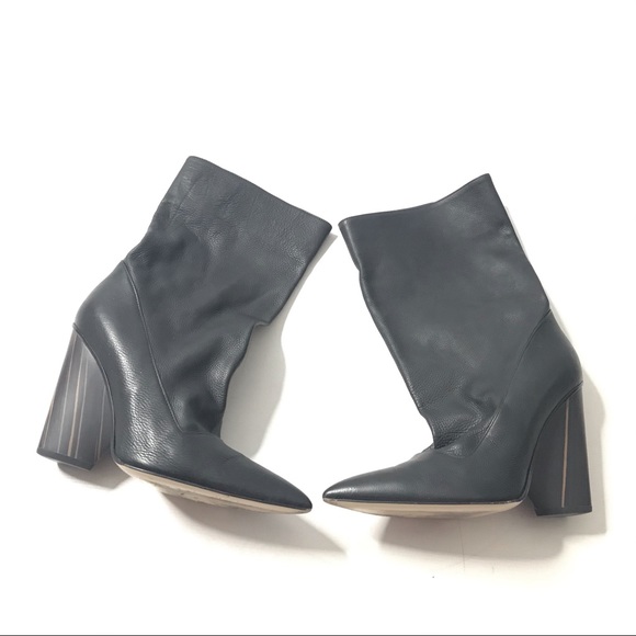 Paul Andrew Black Soft Leather Mid Calf Boots US 7 - Picture 2 of 6